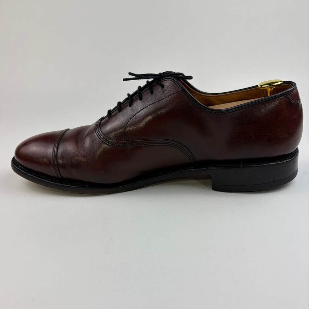 Allen Edmonds Park Avenue Oxford Mens 9.5D Burgundy Leather Cap Toe Dress Shoes - Picture 7 of 13